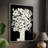 Floral Silhouette Framed Print - Solid Wood-994600475