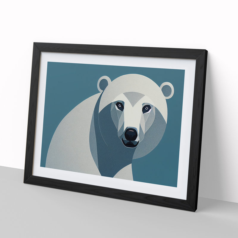 An Awesome Polar Bear - Framed Print, Black