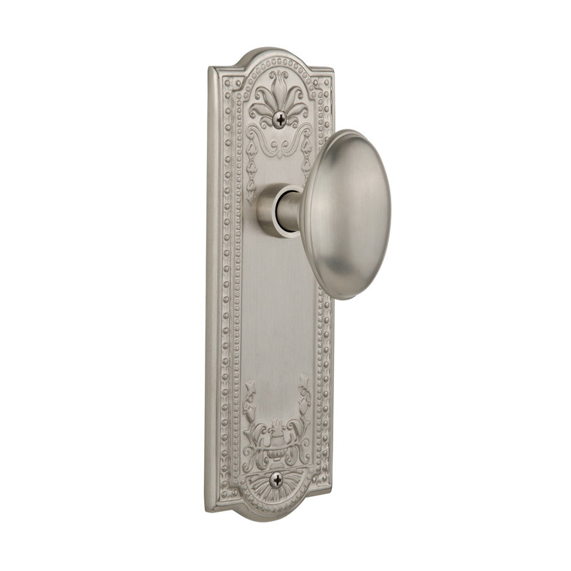 Meadows Plate with Homestead Door Knob, Satin Nickel