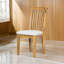 Chaise d'appoint en bois massif lin brun
