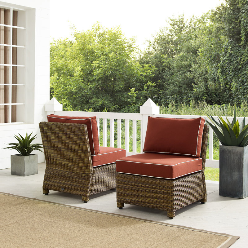 Outdoor Lounge Chair, Brown, Orange