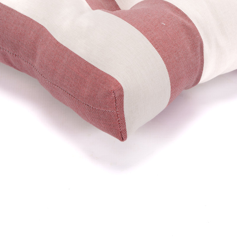 Coussin de causeuse d'extérieur Meta, Cabana à rayures cramoisies