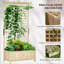 Brexten Wood Planter with Trellis for Climbing Plants, Natural Wood Finish