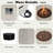 Mgo Propane Outdoor Round Fire Pit With Vertical Stripe Design, Steel Burner, Adjustable Flame Control, Lava Rocks And Rain Cover-1406095981