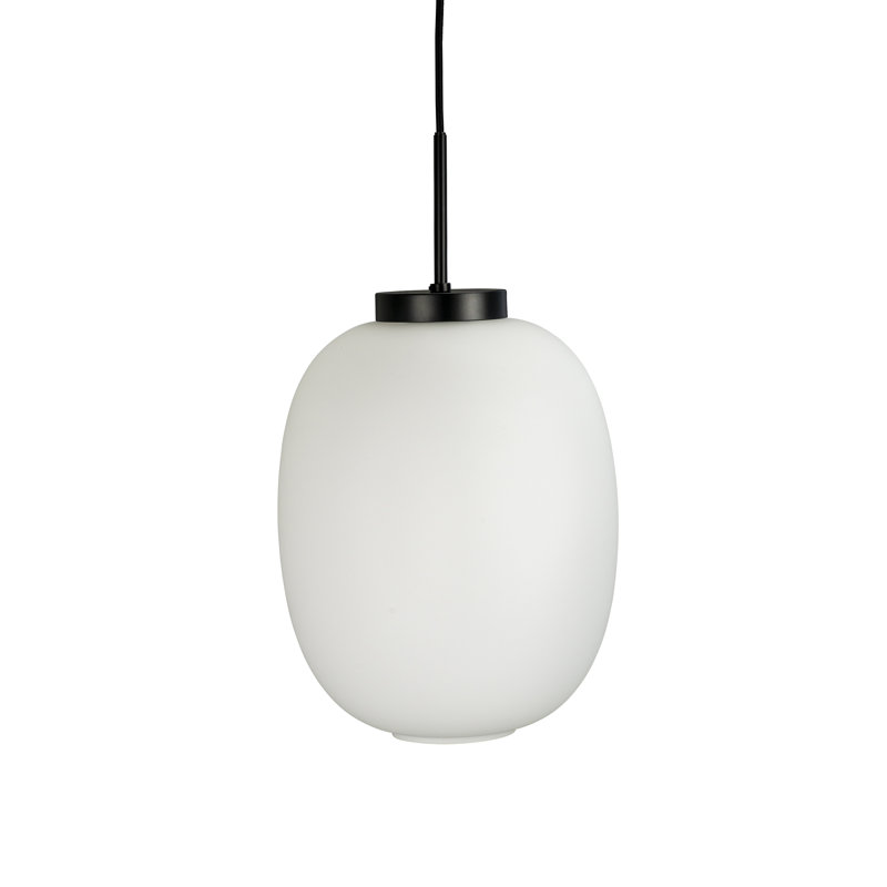 1 - Light Opal Glass/ Metal Sphere Pendant