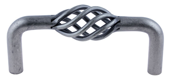 3" Rustic Bird Cage Pull Pewter