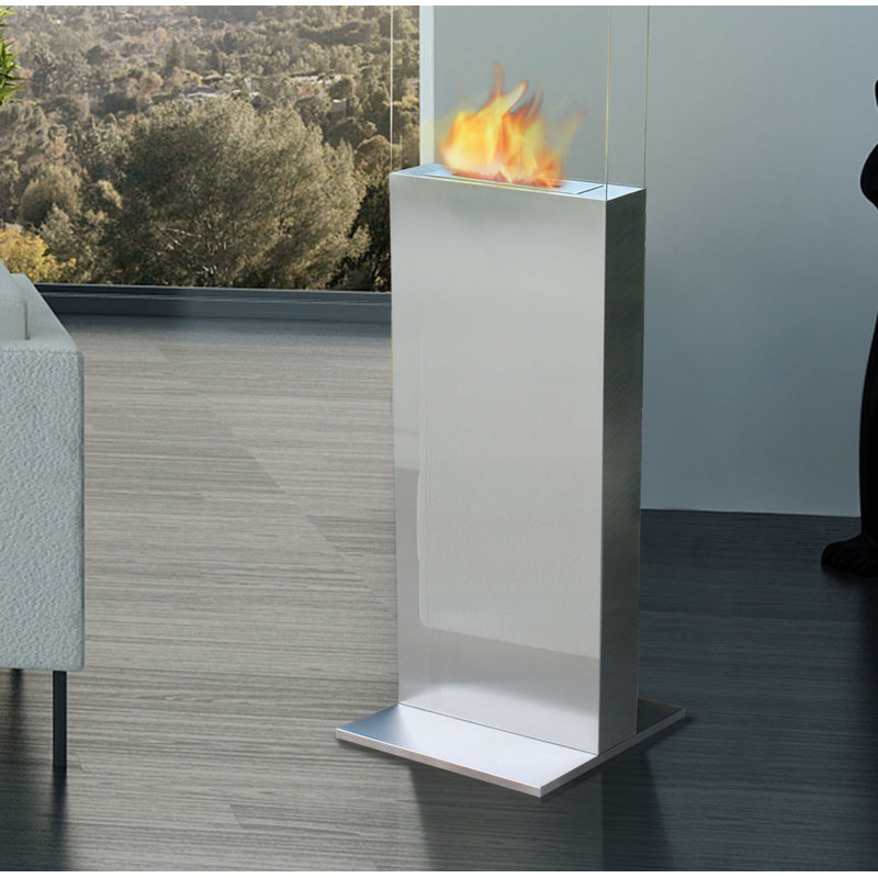 Aspasia  Belfry Heating 45cm W Silver Fireplace
