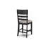 Mobilier de salle à manger en bois à dossier et échelle 2 pièces noir / gris