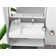 Juniper 36" Solid Surface Wall Mount Modern Minimalist Right Basin Bathroom Sink and LED Mirror Set