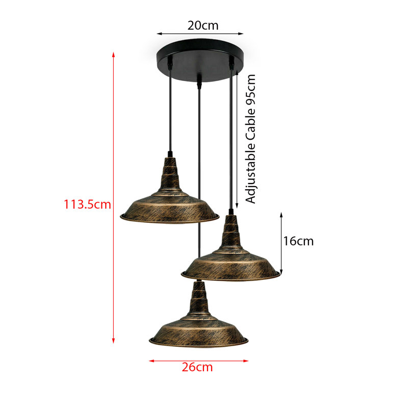 Perego 3 - Light Black Pendant