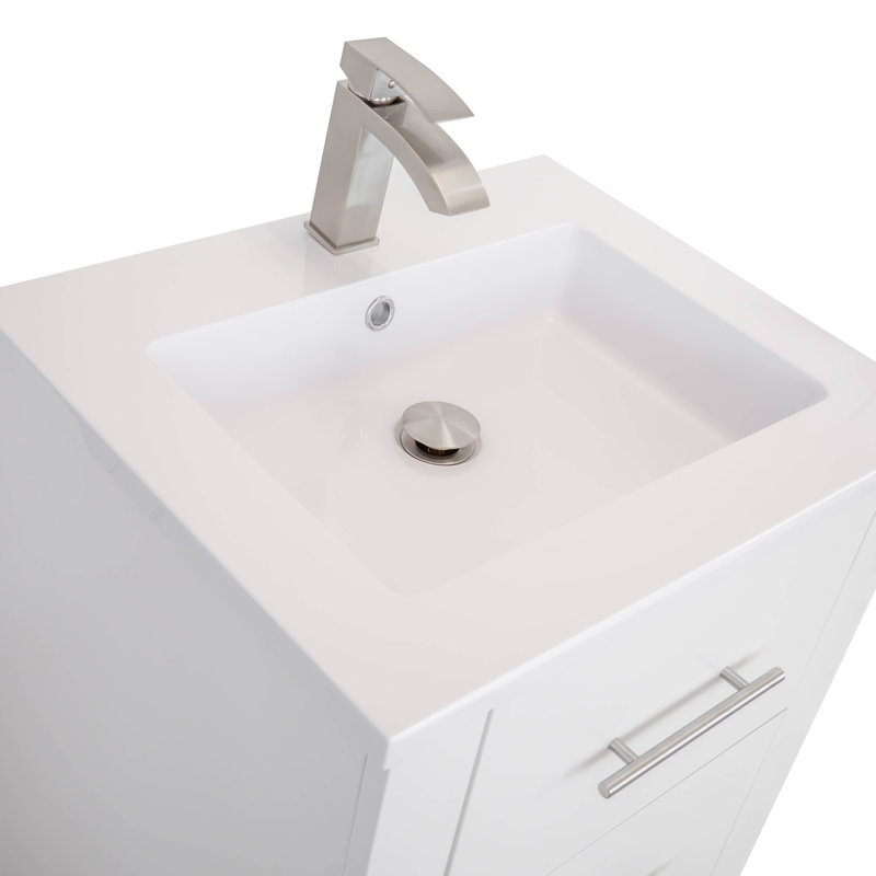 Ensemble de meuble-lavabo sur pied à simple cuve 24 "Jakobina, Pourquoi