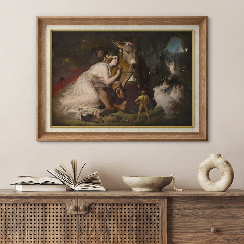 Illustration de scène romantique de licorne, images de salon, impression sur toile encadrée, impression numérique