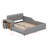 Upholstered Grounded Bed, Child Bed With Bedside Desk And Little Round Stool-1669820255-1669820254