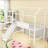 Twin Size Metal Loft Bed With Slide And Writing Board-471501929