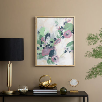 «Tropical Branch Fresco II», reproduction encadrée - bois massif