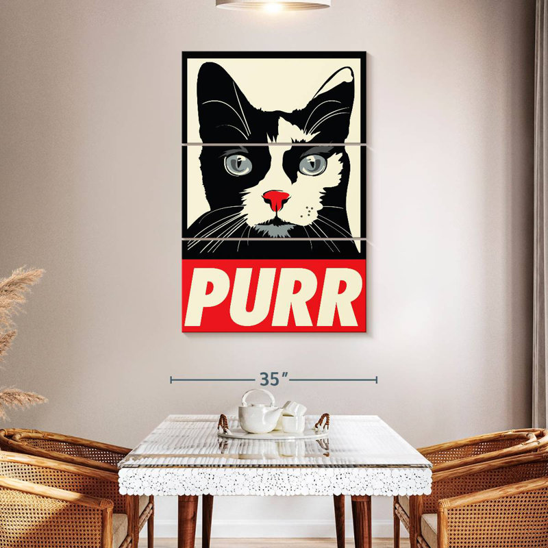 Brampt Purr Propaganda, 50" H x 32" W