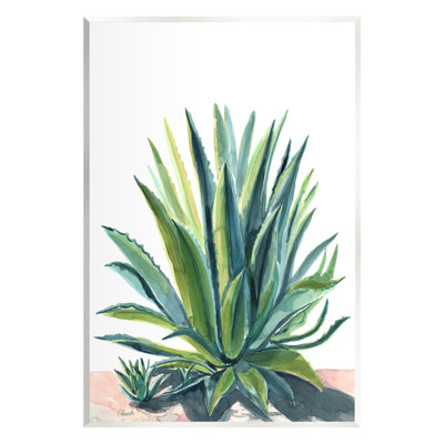 «Aloe Plant Botanical Leaves Floater», art mural sur toile par Cherish Flieder