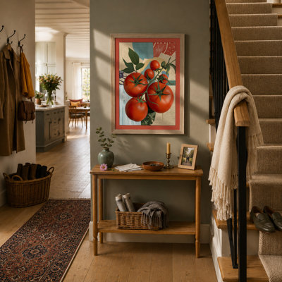 Ripe Tomatoes and Vine Botanical - Framed Print