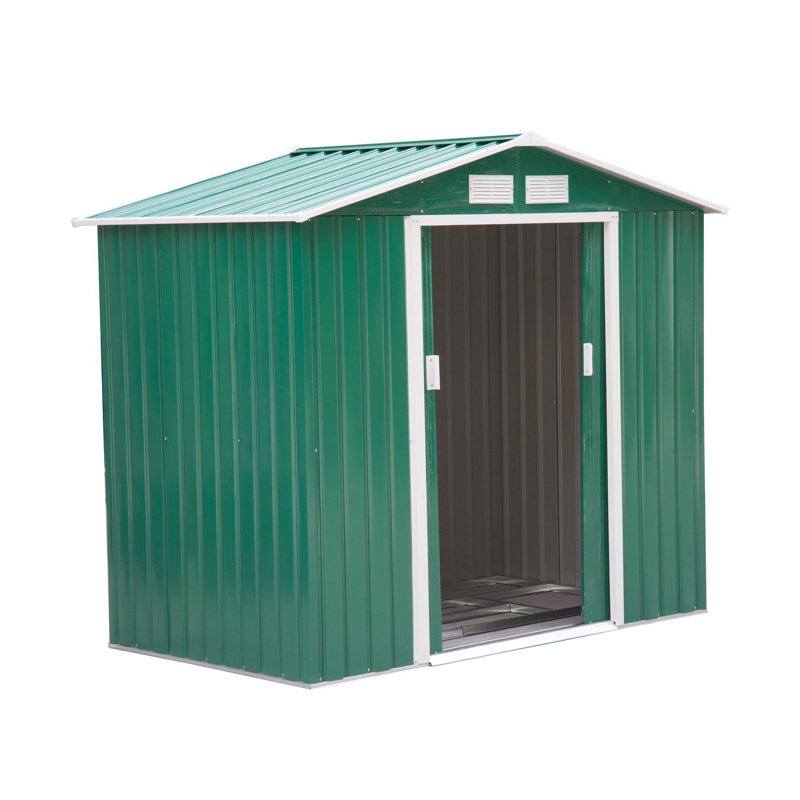 7 ft. W x 4 ft. D Tool Shed, Green