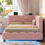 Upholstered Single (3') Boucle Ottoman Bed-1381127604