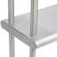 Express KitchQuip 32" x 30" x 12" Stainless Steel Double-Tier Over-Shelf for Work Tables – Adjustable Lower Shelf, NSF Certified, Commercial Kitchen Use-92434852