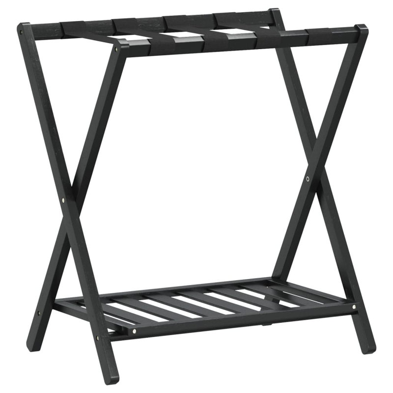 Elkan Luggage Rack 68x38x58 cm Bamboo, Black