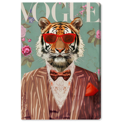 Tiger Cover Canvas Coquette Trendy Art by Art Remedy