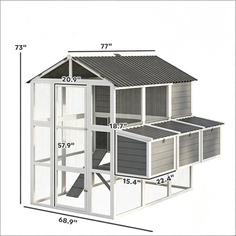 Cage à poule, poulailler en bois, poulailler, poulailler d'extérieur