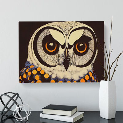 Electrifying Owl - Wrapped Canvas