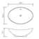 Luxury Ceramic Basin Oval with Overflow 23.2" x 15.2"