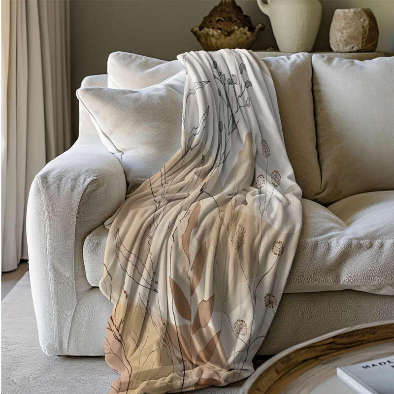 Beige Wabi Sabi - 1 pièce Sherpa Premium, Grand lit