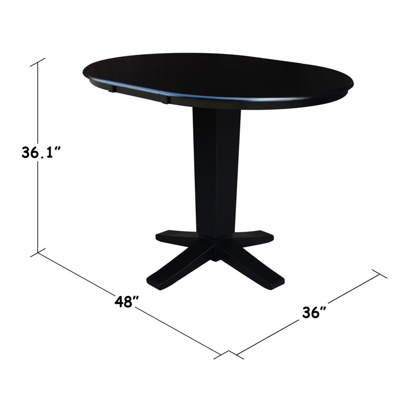 Table de salle à manger Wabash, Noir