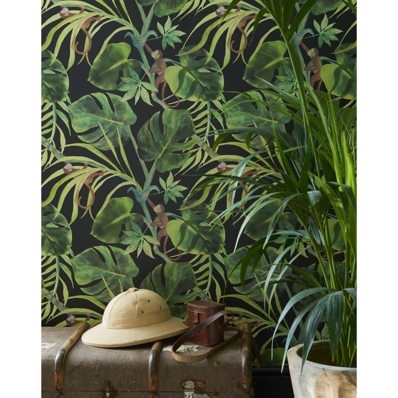 Colony Monkey Business Wallpaper 10.06m x 53cm, Ebony