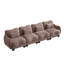 Canapé de soutien surdimensionné en chenille 4 places, avec 4 coussins de taille exquise, conception ergonomique incurvée, canapé modulaire facile à assembler pour le bureau du salon, poussière de rose-133914849-133914852