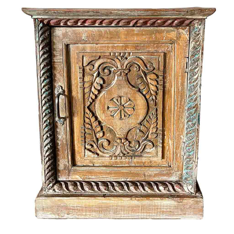 Aillee 50cm W Solid Wood Bedside Table