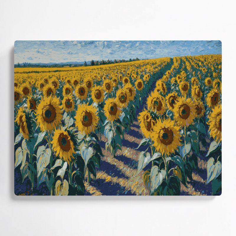 «Farm Corner Sunflowers», art mural en métal gris, H 20 po x l 30 po