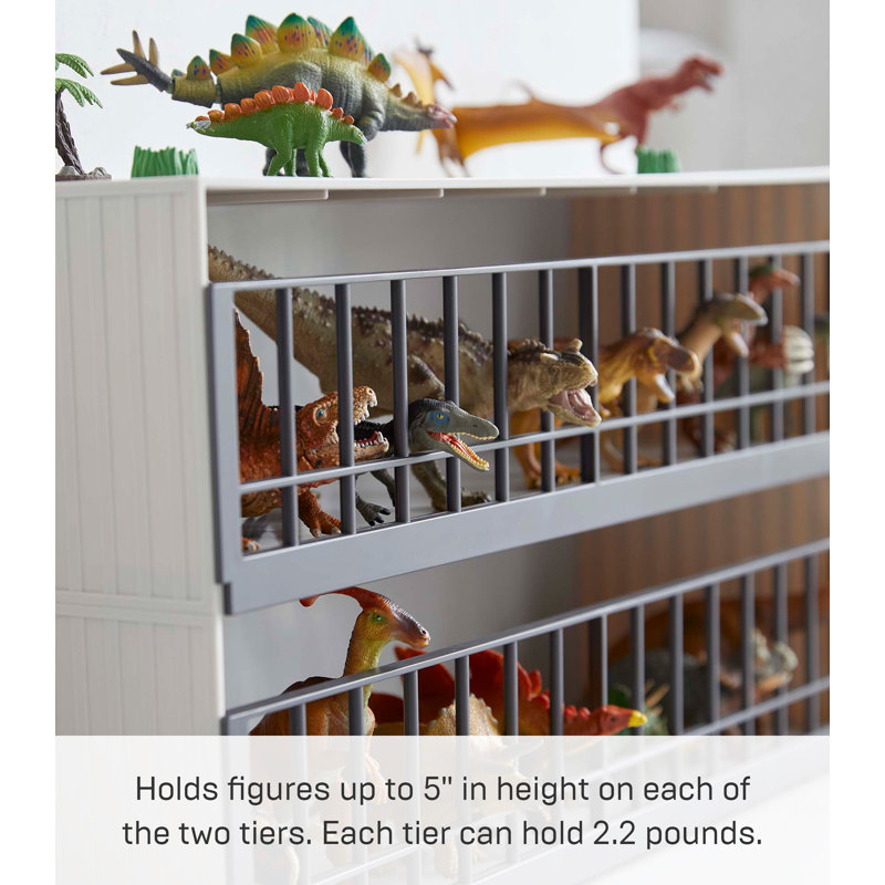 Sleek Gray ABS Plastic Stackable Toy Display Case for Kids