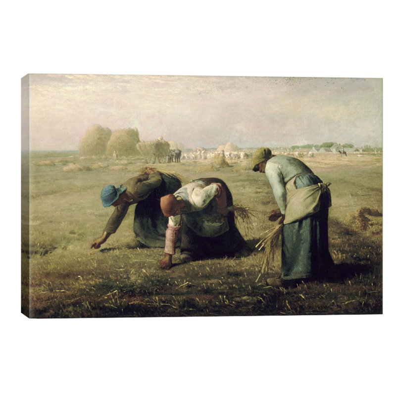 The Gleaners by Jean-Francois Millet - Painting on Canvas, 66.04 cm H x 45.72 cm W x 1.91 cm D, Wrapped Canvas