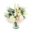 Mixed Bouquet in Ribbed Glass Vase