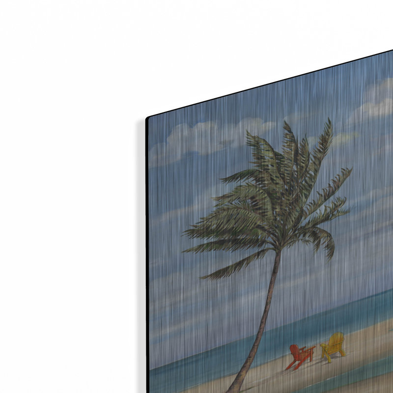 «Inlet Palm I» par Paul Brent, H 12 po x l 12 po