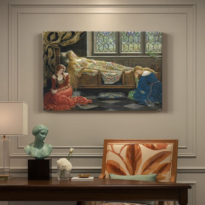 The Sleeping Beauty-John Collier-Gallery Wrapped Canvas-1921, 40 x 60