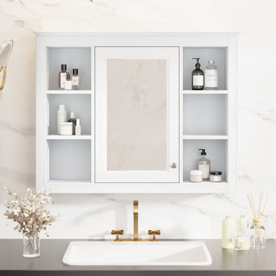 Wall Mounted Bathroom Storage Cabinet With Mirror Door