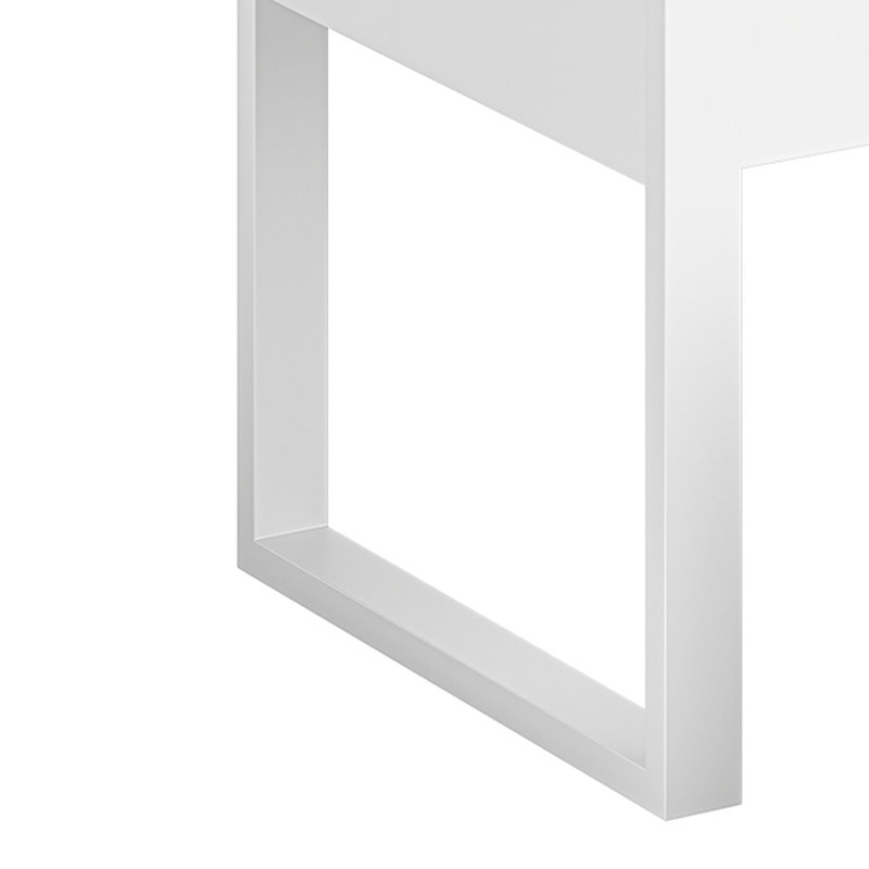 Table basse Lorenzo 31,5'' avec plateau relevable et banc de rangement, Brun et blanc