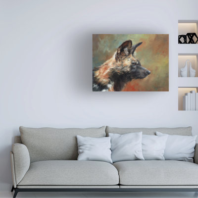 David Stribbling Wild Dog Portrait Canvas Art
