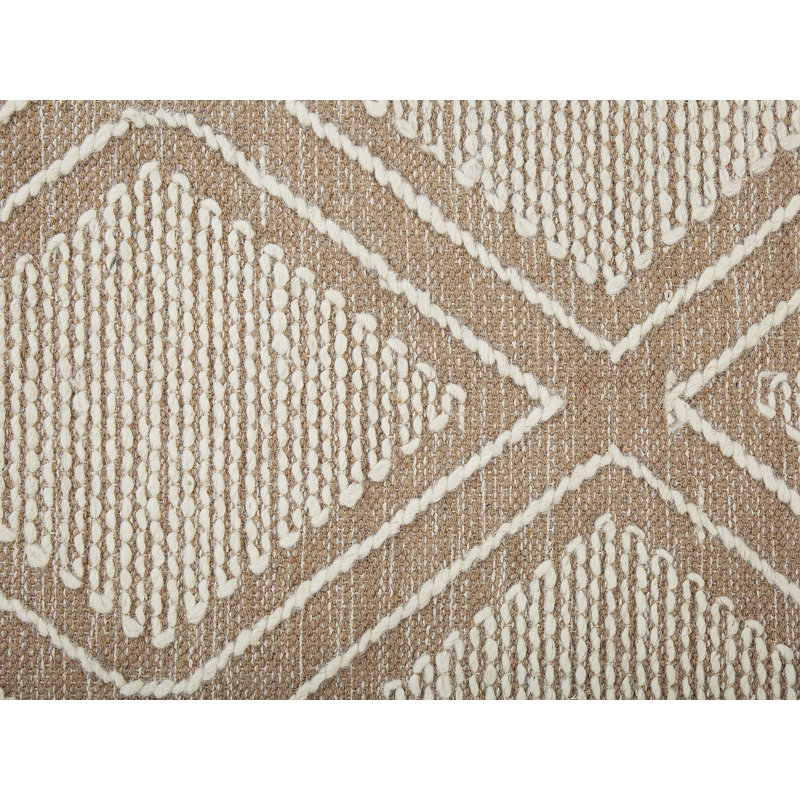 Rectangle Geometric Cotton Hand Woven Area Rug, Rectangle 160 x 230cm