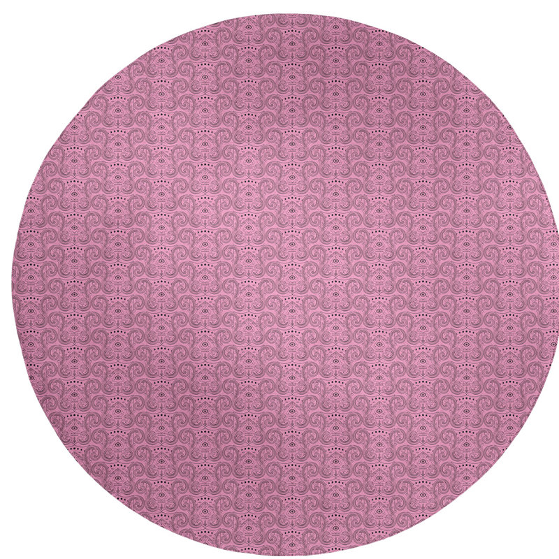 Chenille Indoor Rug, Round 5'