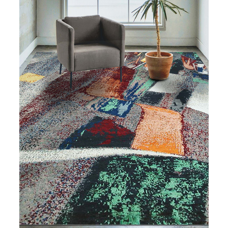 Abstract Area Rug, Rectangle 10' x 14'