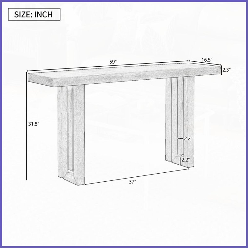 U_STYLE Table basse en placage de chêne avec formes latérales uniques - plateau spacieux pour le salon et amp; Hall d'entrée, assemblage facile