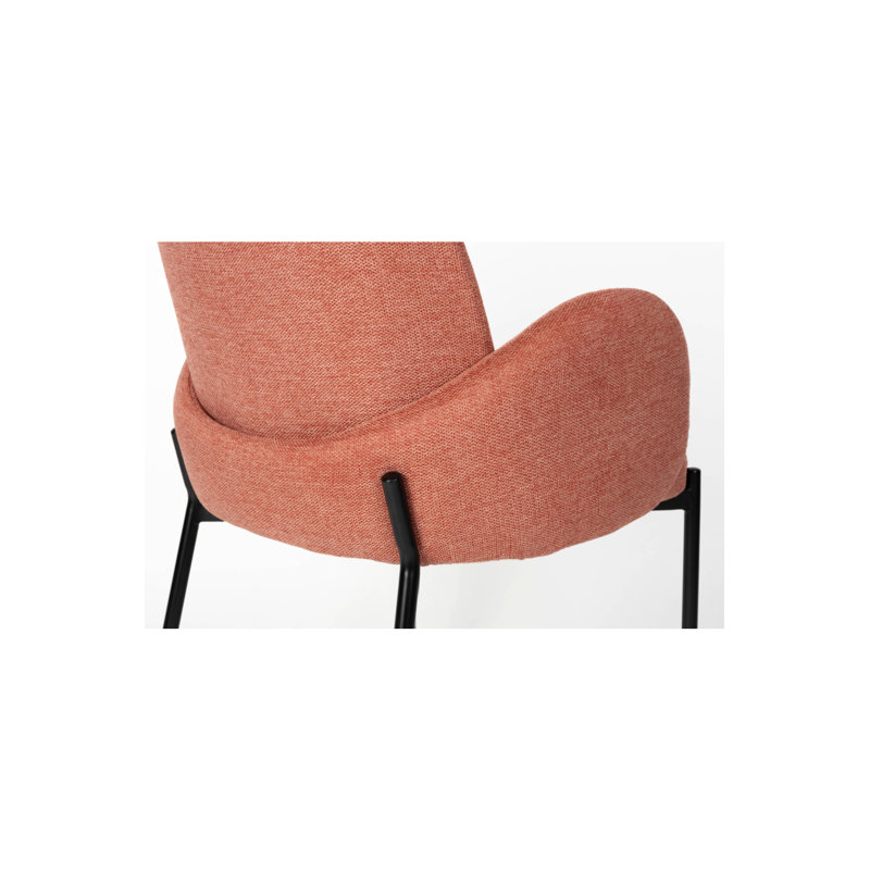 Tjarda Upholstered Arm Chair, Old Pink
