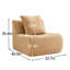 Armless Sofa W/Pillow Teddy Fabric-Camel-581495880